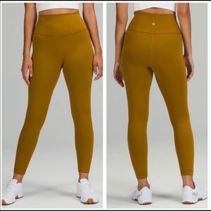 NWT Lululemon Wunder Train High Rise Tight 25" in gold spice sz 2